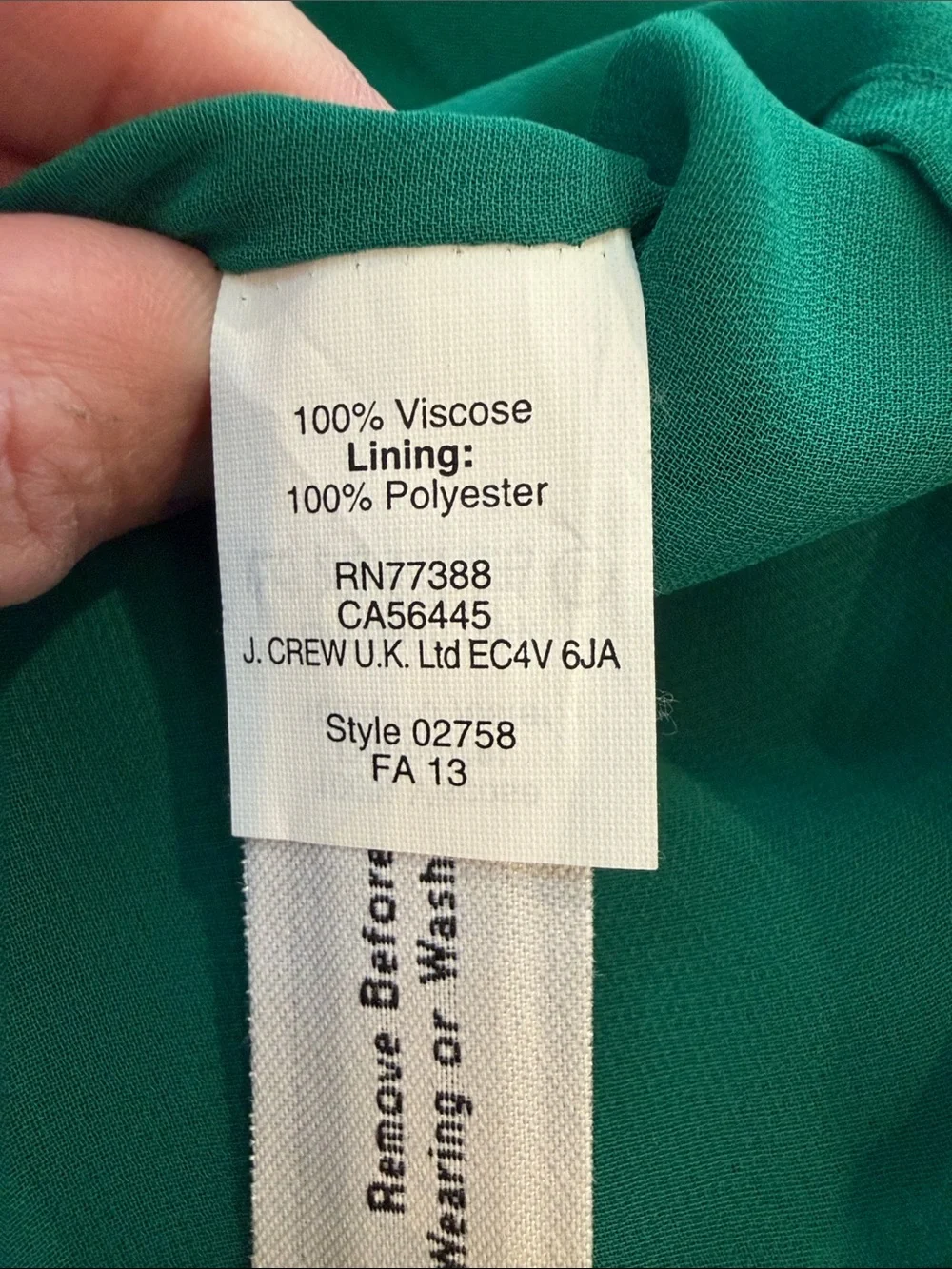 J. Crew Emerald Green Sleeveless V-Neck Dress Size 8 - C47-024 - Picture 9 of 13